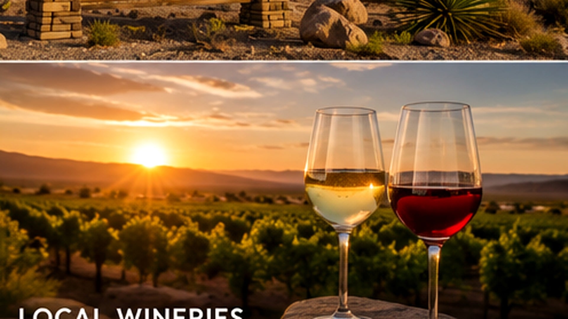 Vineyard rows at a Pahrump Valley winery
